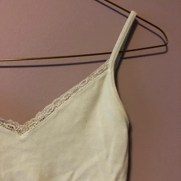 Light green lace trim brandy Melville tank - Picture 6 of 6